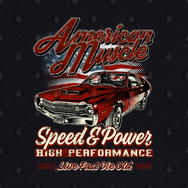 American Muscle Car Speed and Power I by RockabillyM